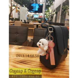 Móc khoá cún poodle kèm phụ kiện