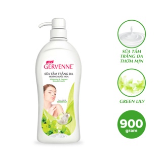 Sữa tắm trắng da nước hoa gervenne green lily 900gr