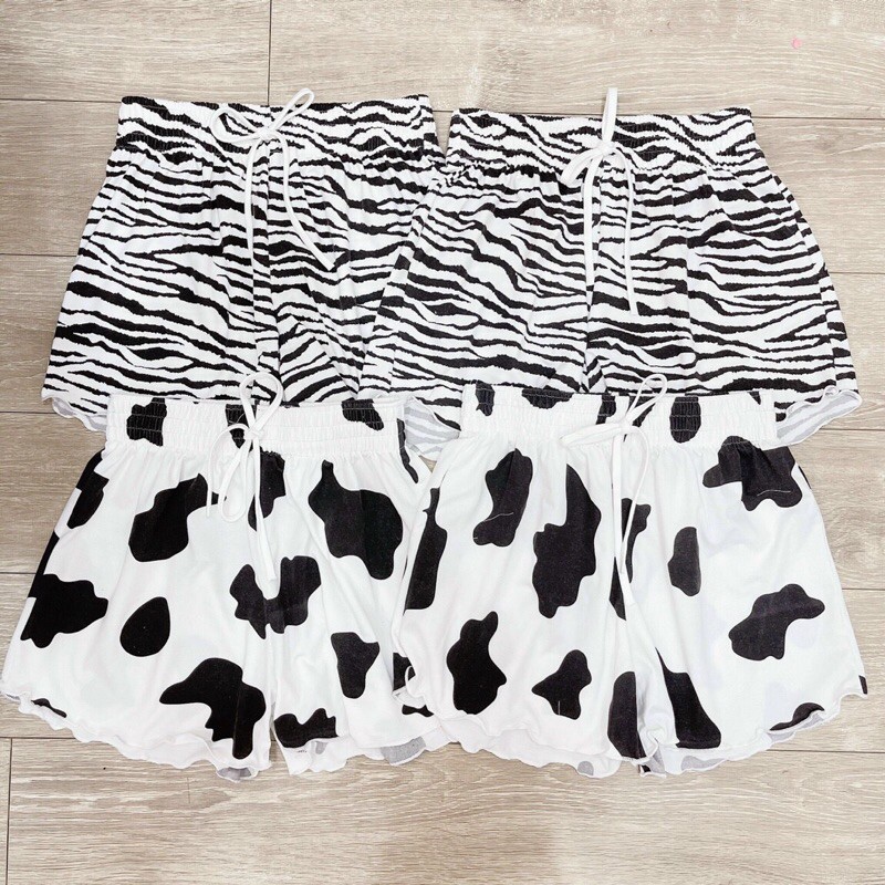 Quần Đùi Cotton Cuốn Biên Bò Sữa , Ngựa Vằn 🦓