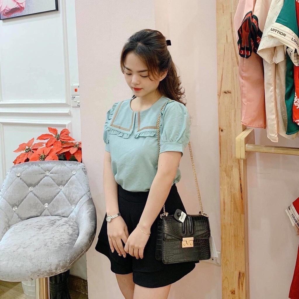 Áo sơ mi nữ King168, chất đũi Nhật mềm mịn MK35