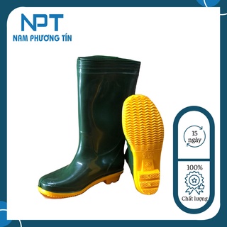 Ủng bảo hộ xanh rêu đế vàng nam Việt Thắng chống nước, chống trơn trượt