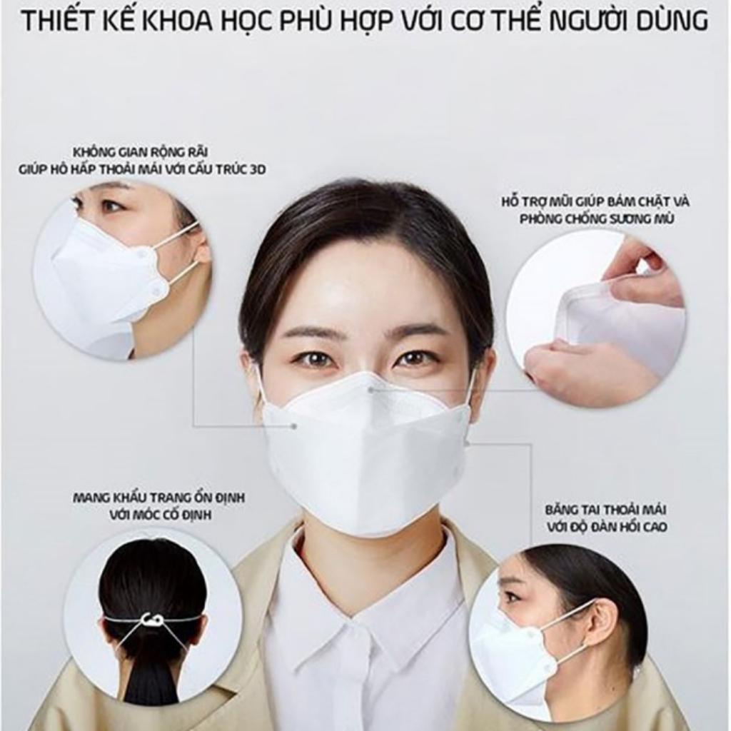 Khẩu Trang 4D KF94 LS MASK (Sét 100 Chiếc) Chống Bụi Mịn Và Kháng Khuẩn Hàng Cao Cấp