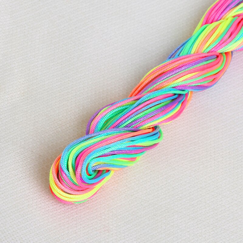 Cuộn dây nylon bện thắt nút 23 màu phong cách shamballa macrame dùng làm vòng tay 1mm