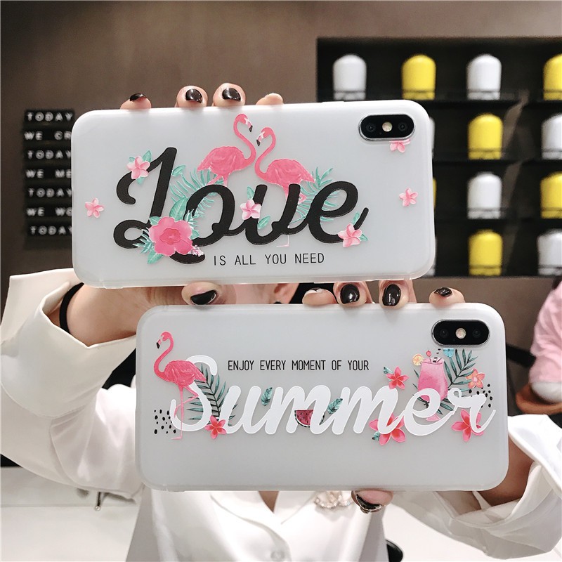 Ốp TPU phong cách hoa mùa hè sang trọng iphone 6 plus 6s plus 7 8 X XS XR XS MAX a39