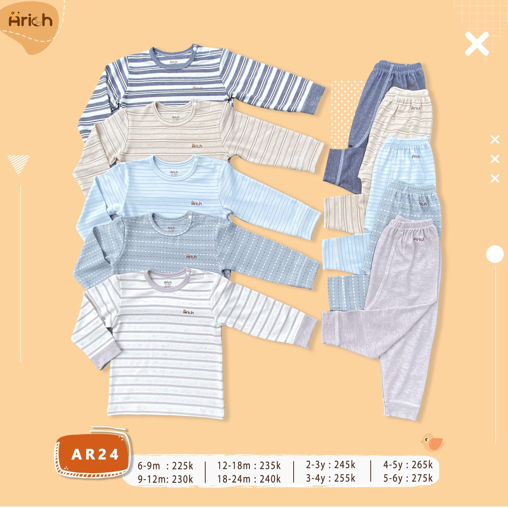 BỘ QUẦN ÁO THU ĐÔNG ARICH 225-275k/1bộ (size 6 tháng đến 6 tuổi )