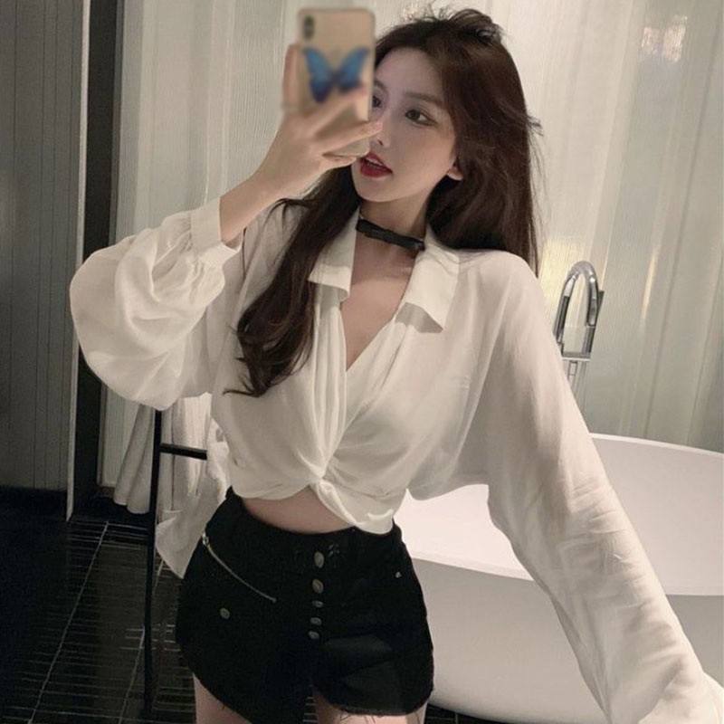 Áo Sơ Mi Tay Dài Trang Trí Họa Tiết Da Báo Thời Trang Dành Cho Nữ