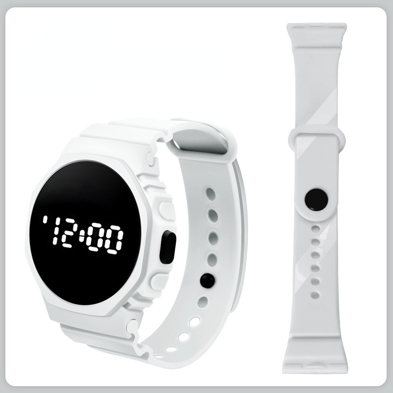 Đồng Hồ LED Điện Tử Dây Silicone Thời Trang Cho Nữ