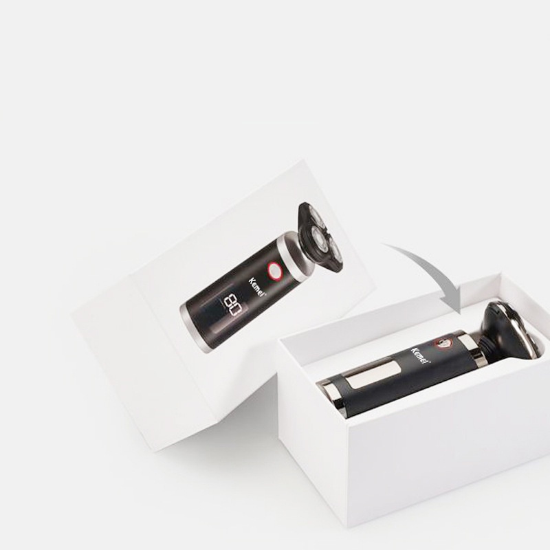 Dao Cạo Râu Kemei 3 Lưỡi Có Thể Sạc Lại Màn Hình LCD Chống Thấm Nước Cho Nam