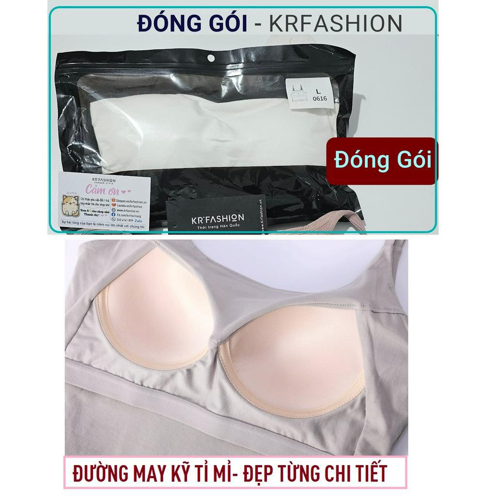 Áo 2 Dây có mút Bra croptop nữ áo thun ba lỗ Cotton KR2025 hai dây TANKTOP Krfashion
