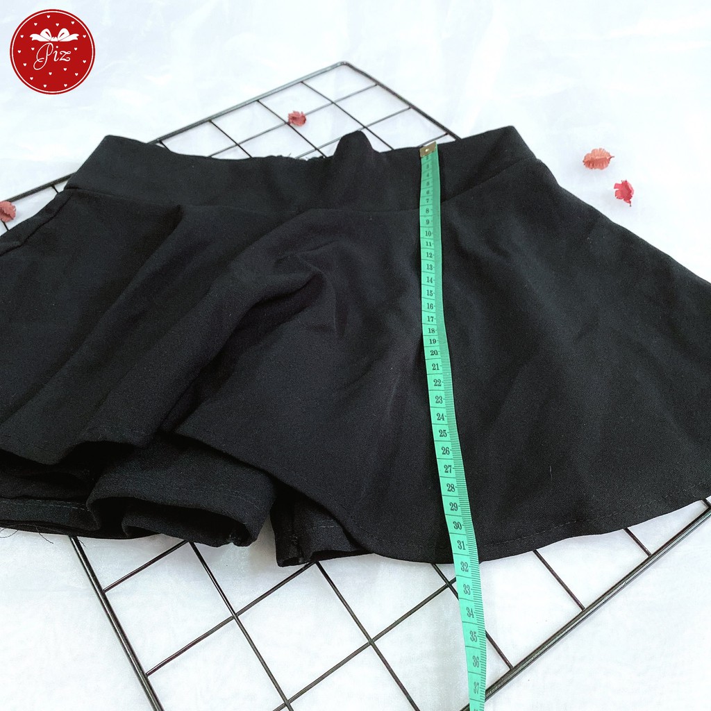 Pass váy - Chân váy xoè thun màu đen form ngắn có quần trong (ảnh chụp thật - đọc mô tả sản phẩm)