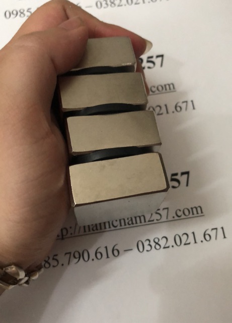 [Xả Kho] Nam châm trắng đất hiếm 37x37x17mm loại nam châm vuông lực hút mạnh