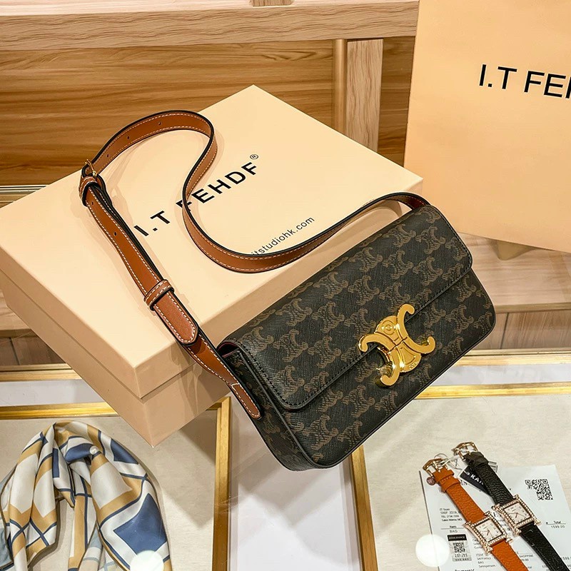 túi kẹp nách nữ ce line siêu hot 20cm x 12cm x 4cm full box đen