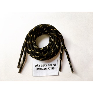 Dây giày màu đen chấm vàng