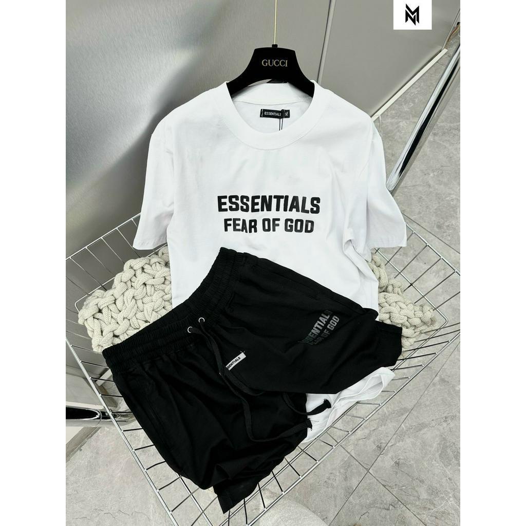 Bộ quần áo thể thao nam hè Essentials cổ tròn cao cấp