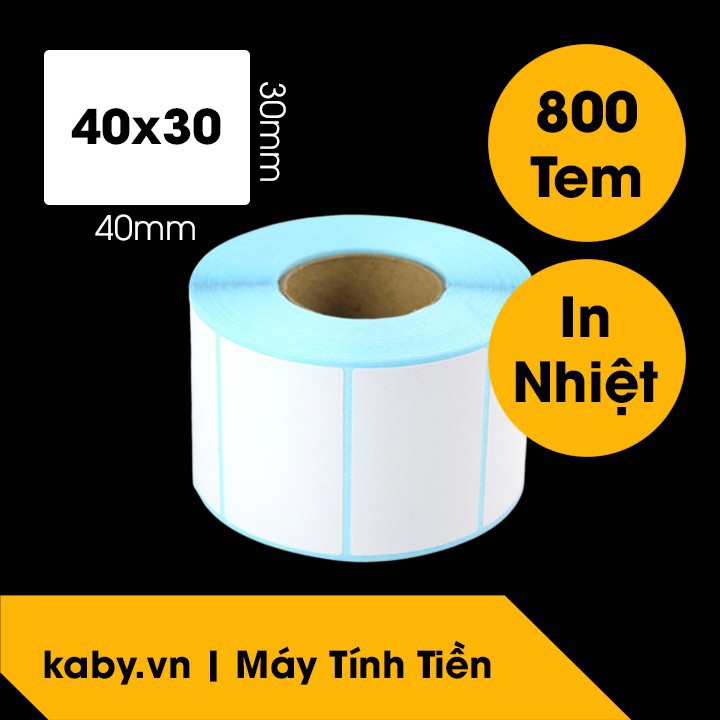 [10 TẶNG 1] Tem Trà Sữa 40x30 mm (Cuộn 800 Tem)