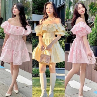 ĐẦM XỐP TRỄ VAI BÈO NGỰC