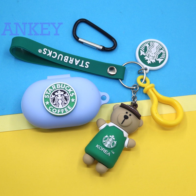 OPPO Enco Buds / W11 W12 ET81 / Air Air 2 / W31 STARBUCKS Vỏ Bảo Vệ Hộp Sạc Tai Nghe Bluetooth Bằng Silicon Mềm Hình Ly Cà Phê Gấu