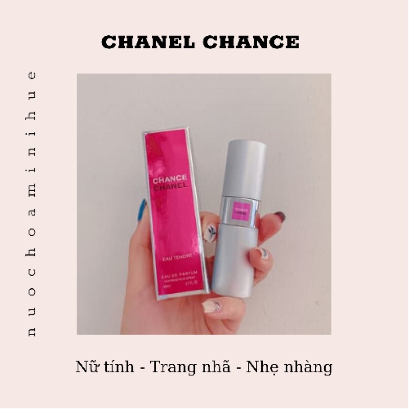 𝐂𝐡𝐚𝐧𝐞𝐥 𝐂𝐡𝐚𝐧𝐜𝐞 𝐇𝐨̂̀𝐧𝐠 𝐄𝐚𝐮 𝐓𝐞𝐧𝐝𝐫𝐞 nước hoa nữ mini nhẹ nhàng nữ tính ngọt ngào