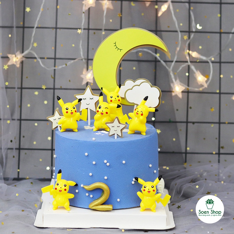 |FREESHIP| Phụ kiện PIKACHU - Phụ kiện trang trí cây xanh để bàn làm việc, mô hình trang trí cho bể cá, tiểu cảnh soen