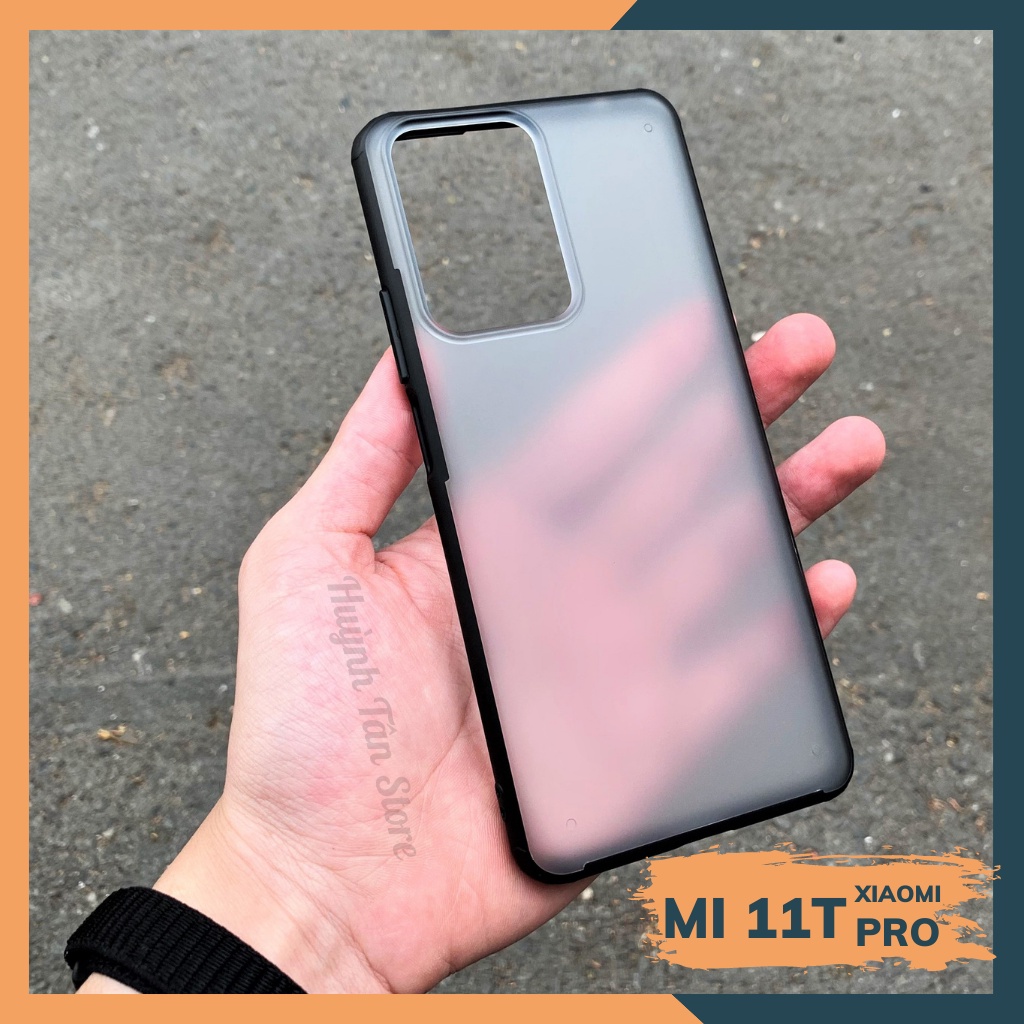 Ốp lưng Xiaomi Mi 11T, Mi 11T Pro nhám viền màu VER 2 chống sốc, chống va đập, bảo vệ camera