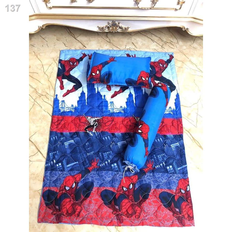 【chuyên gia săn sale】✁✒☊Set 5 món Bộ Chăn Gối Cho Bé Trai Mẫu Siêu Nhân Người Nhện - Có bán lẻ ôm, chăn, nằm, vỏ