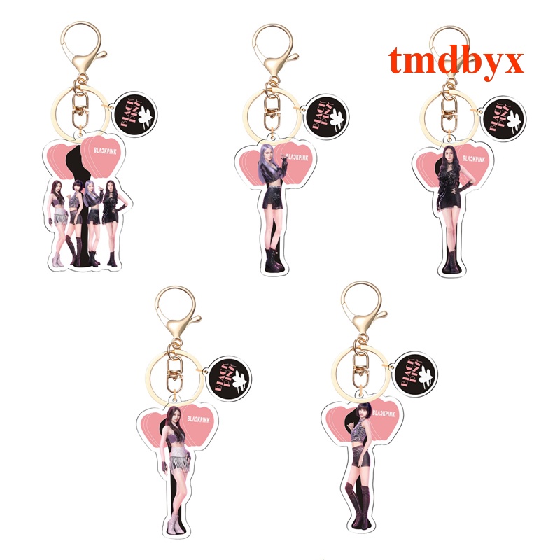 Tmdbyx Móc Khóa Acrylic Mực In Hình Nhóm Nhạc BLACKPINK