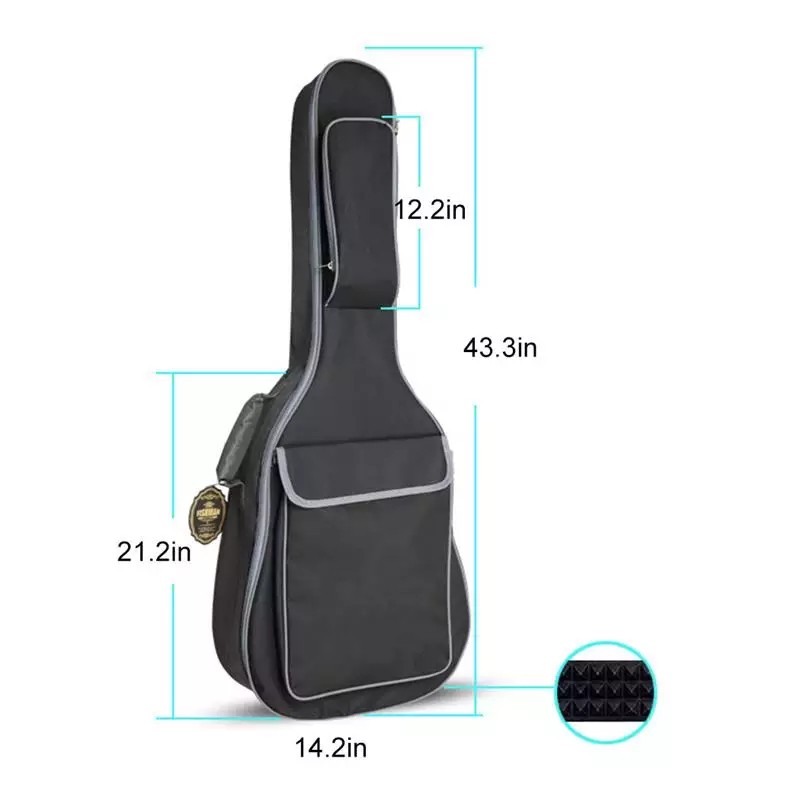 Bao Đựng Đàn Guitar Vải Dù 3 Lớp Cao Cấp B3L02 Dày 12MM