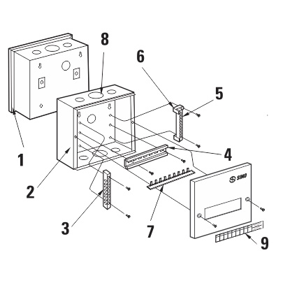 Tủ điện vỏ kim loại chứa 9 Module SINO EM9PL , EM9PS