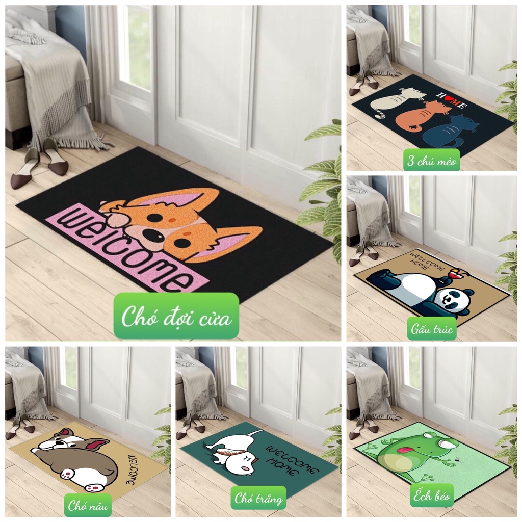 Thảm lau chân 40x60cm chống trượt thấm nước,có chọn mẫu