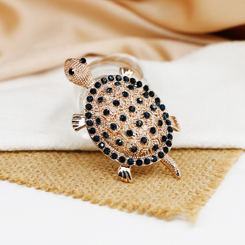 Ghim Cài Áo Hình Chú Rùa Đính Đá Thời Trang