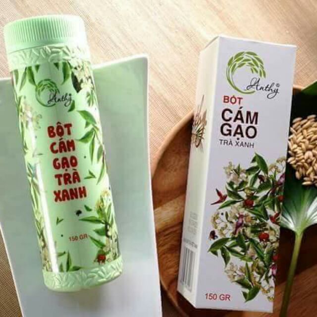 Bột cám gạo trà xanh Anthy organic