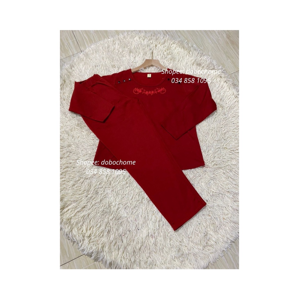 Đồ Bộ Thu Đông Trung Niên Quần Áo Dài Tay Quần Áo Người Già Cho Mẹ Cho Bà