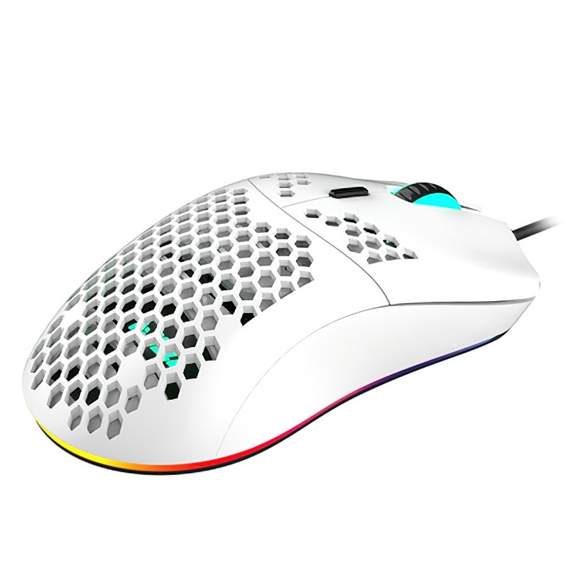 Chuột LED RGB 6400 DPI Gaming Mouse J900 White