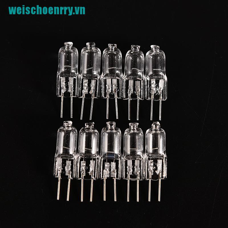 Weis♪Set 10 Bóng Đèn Halogen G4 12V 20W Siêu Sáng
