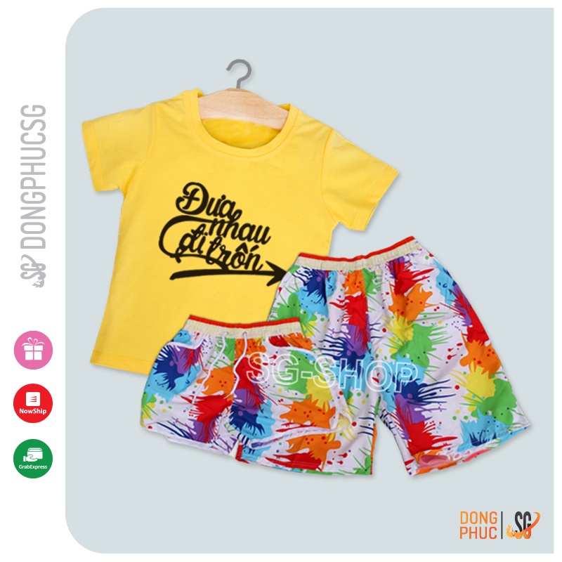 Set đồ đôi đi biển nam nữ đồ đồng phục gia đình hội nhóm đi biển đủ size cho bé trai gái DDB109 DONGPHUCSG