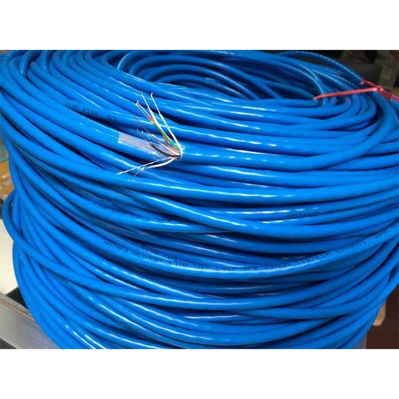 Dây cáp mạng bấm sẵn 2 đầu dài 20- 100 mét - cáp internet Cat6 UTP AMTAKO dây xanh
