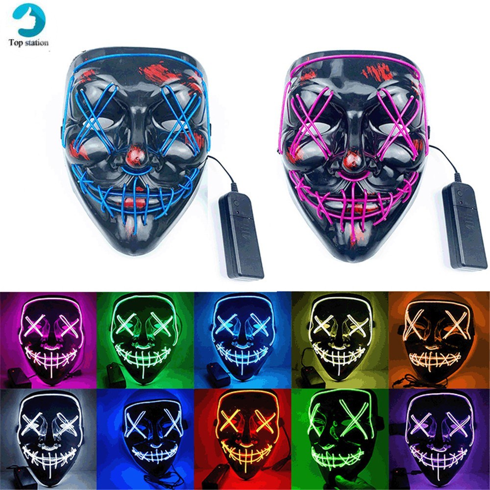 Mặt Nạ Hóa Trang Halloween Có Đèn Led
