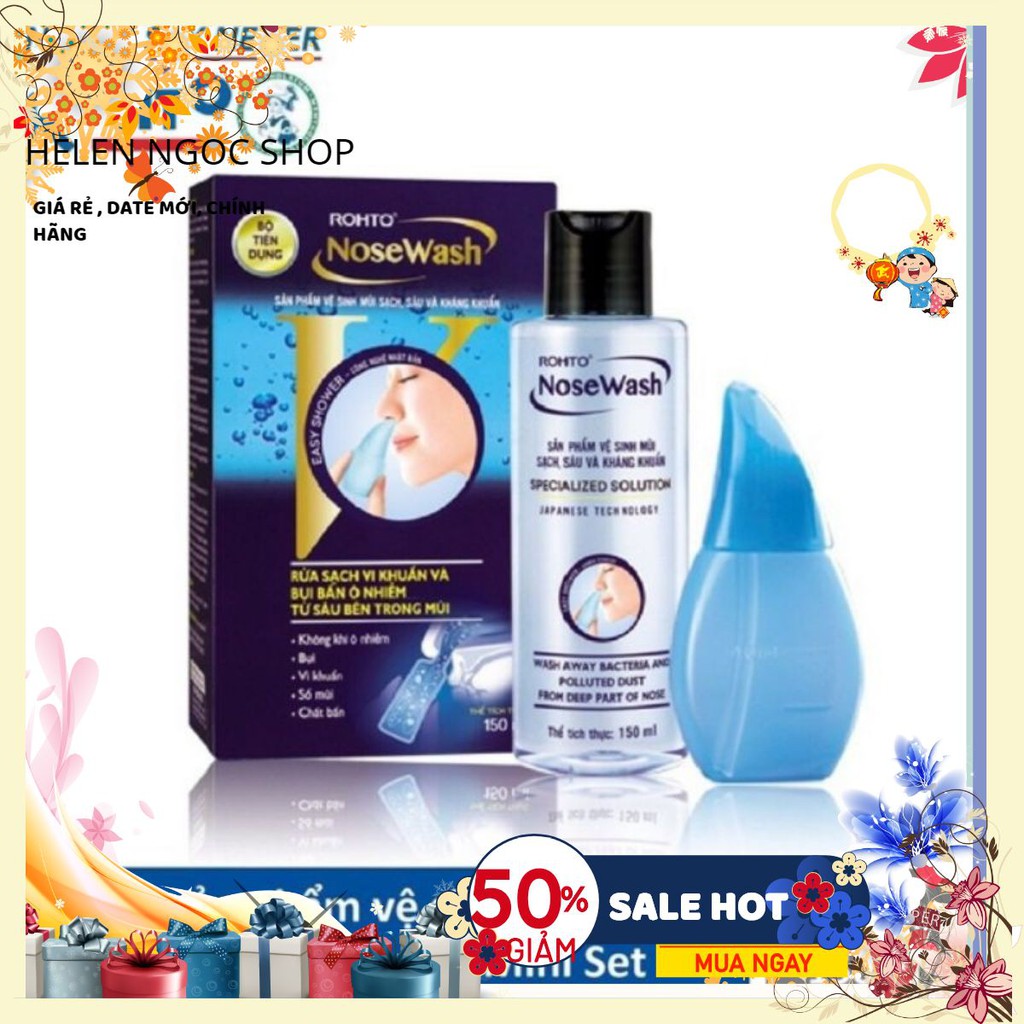 Bộ vệ sinh mũi Rohto NoseWash  Miniset 150ml [Nose wash, mini set]