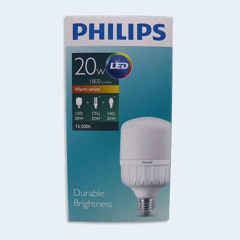 Bóng đèn LED trụ Philips LED bulb Hi-lumen 20W ánh sáng Vàng/Trắng