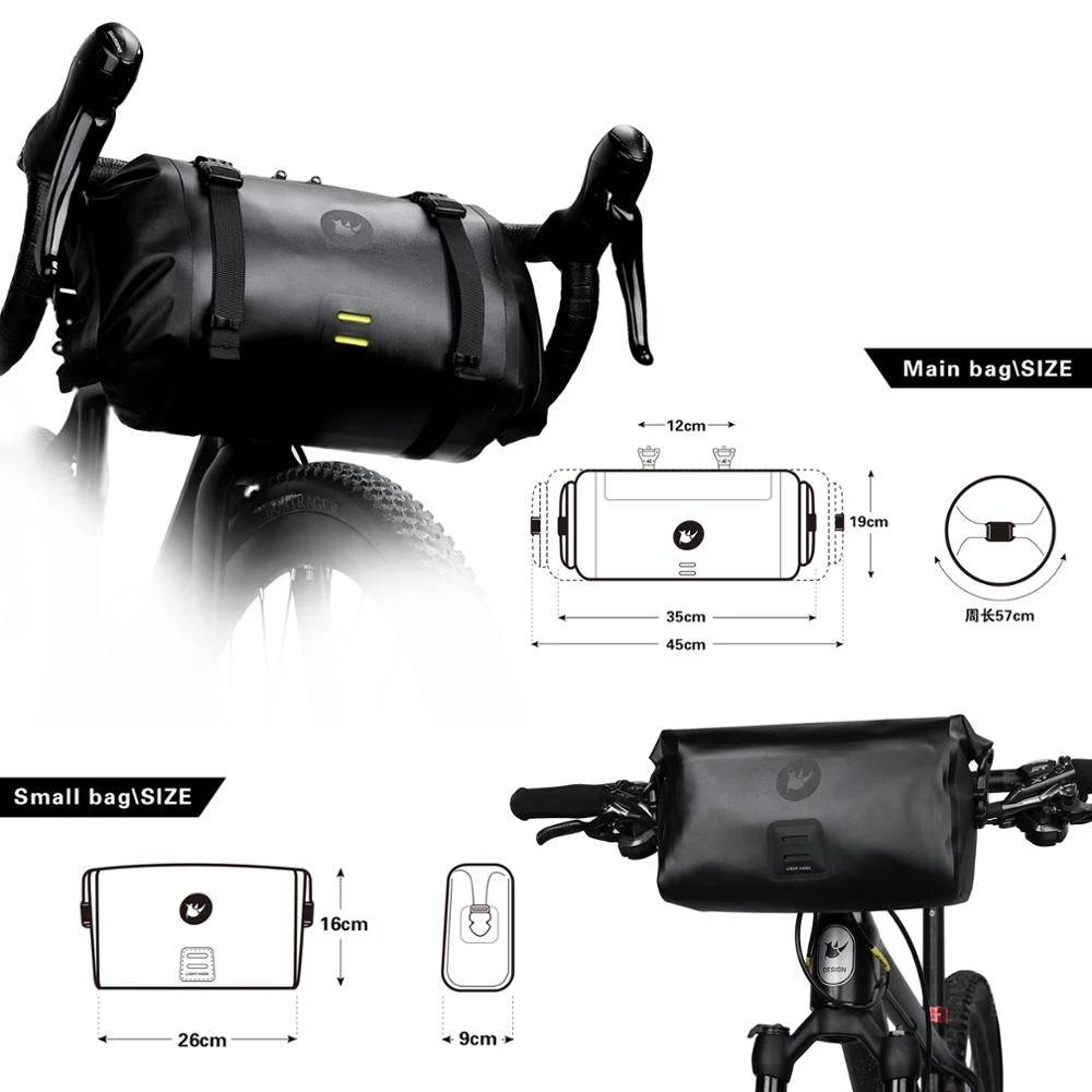 Set 2 túi đựng đồ RHINOWALK gắn khung trước xe đạp mẫu 2021 chống thấm nước đa năng