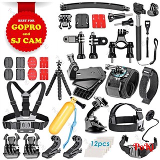 Bộ phụ kiện Gopro, SJCAM 50 in 1 + FREE 1 phao nổi gắn camera, hàng thể thao chuyên dụng cao cấp cho dân phượt - POKI