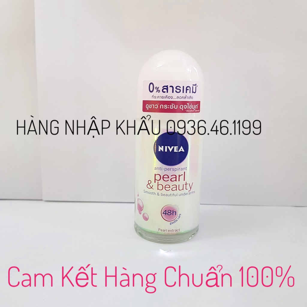 Chai thủy tinh Nivea 50ml  Lăn Nách khử mùi Nữ  Thái Lan