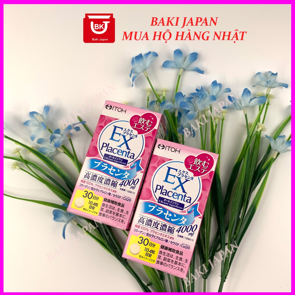 Collagen EX Placenta, Viên uống đẹp da nhau thai EX Placenta Itoh, viên uống bổ sung Placenta EX sô 1 Nhật Bản 120 viên