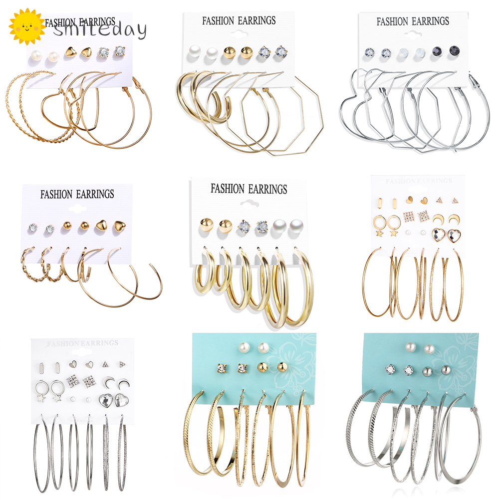 Hoa Tai Dáng Dài Hình Tròn Thiết Kế Đơn Giản Phong Cách Cổ Điển