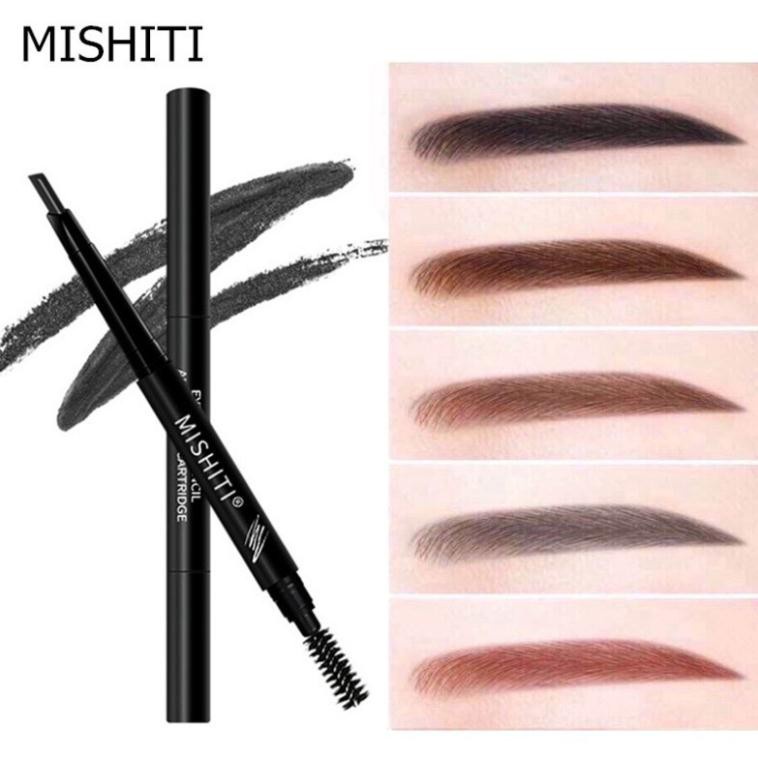 Bút Kẻ Lông Mày Kết Hợp Cọ 2 Trong 1 Chống Thấm Nước Lâu Trôi LL18 | BigBuy360 - bigbuy360.vn