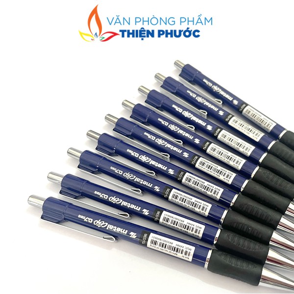 Bút bi Thiên Long 036 xanh, Đầu bút 1.0mm cho nét bút đậm viết đẹp THIỆN PHƯỚC