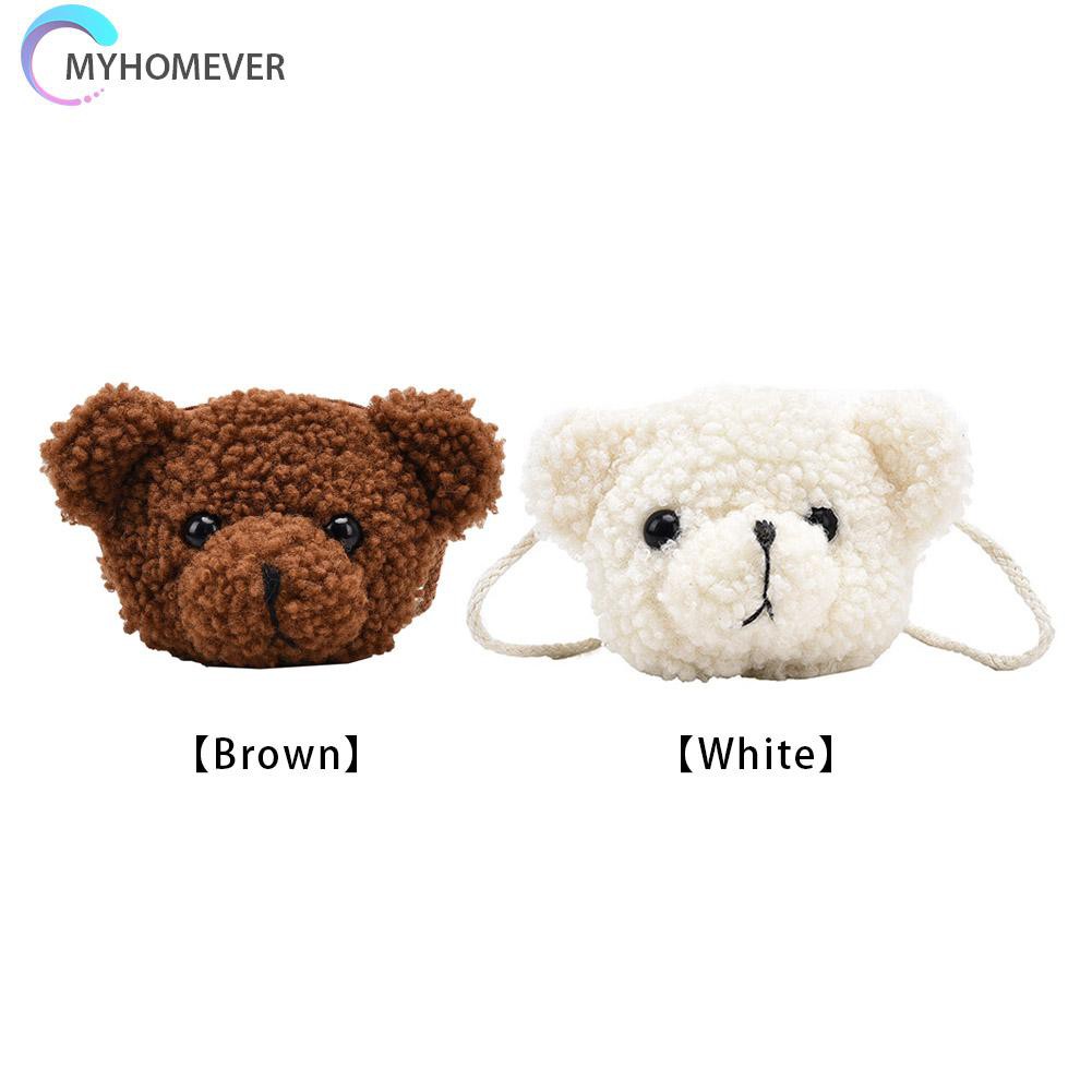 Túi Đeo Chéo Hình Gấu Nhồi Bông Xinh Xắn Cho Nữ