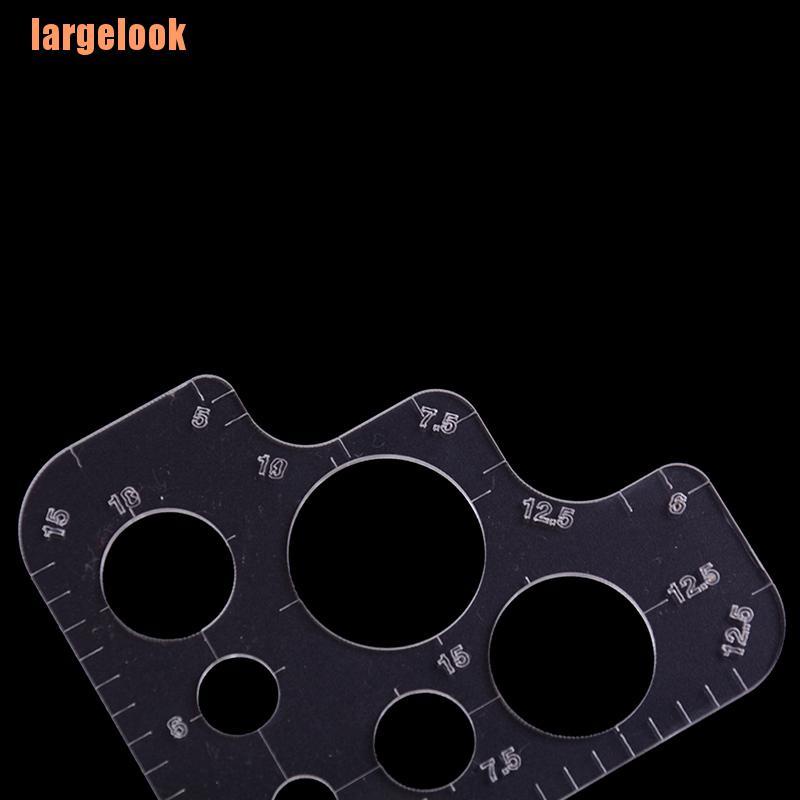 1 thước đo góc tròn bằng acrylic dùng làm đồ da thủ công