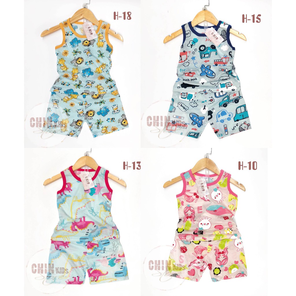 [RẺ VÔ ĐỊCH][5kg-16kg]Bộ ba lỗ cotton tre Thái cao cấp [H1]