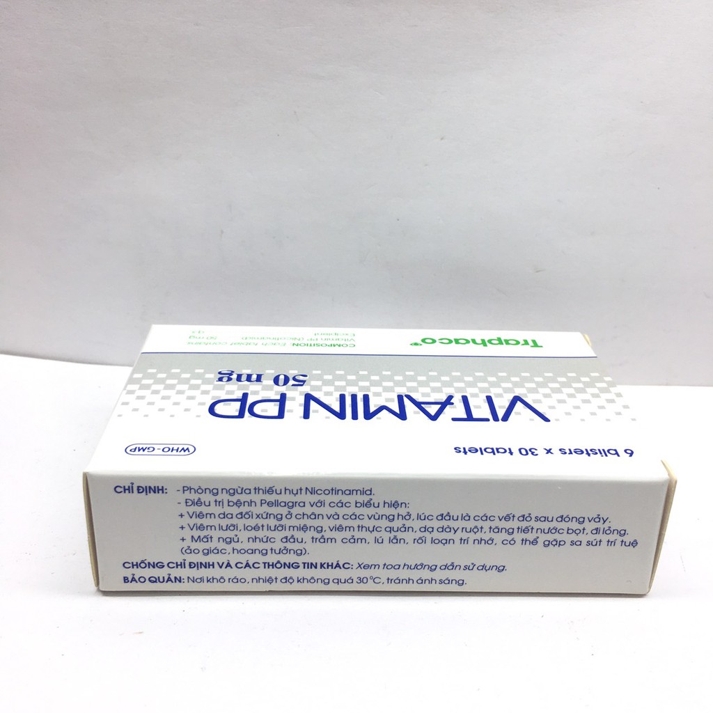 Vitamin PP hộp 6 vỉ x 30 viên